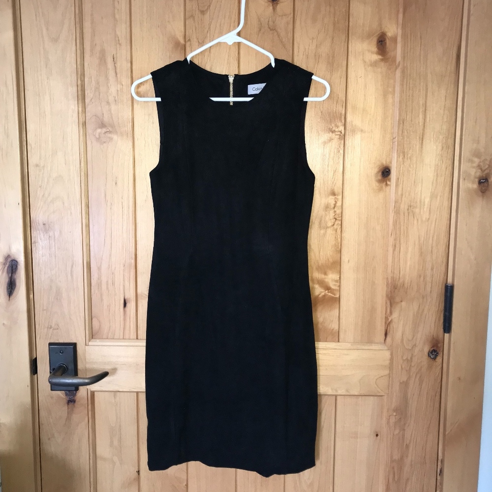 Calvin Klein Black Suede Dress